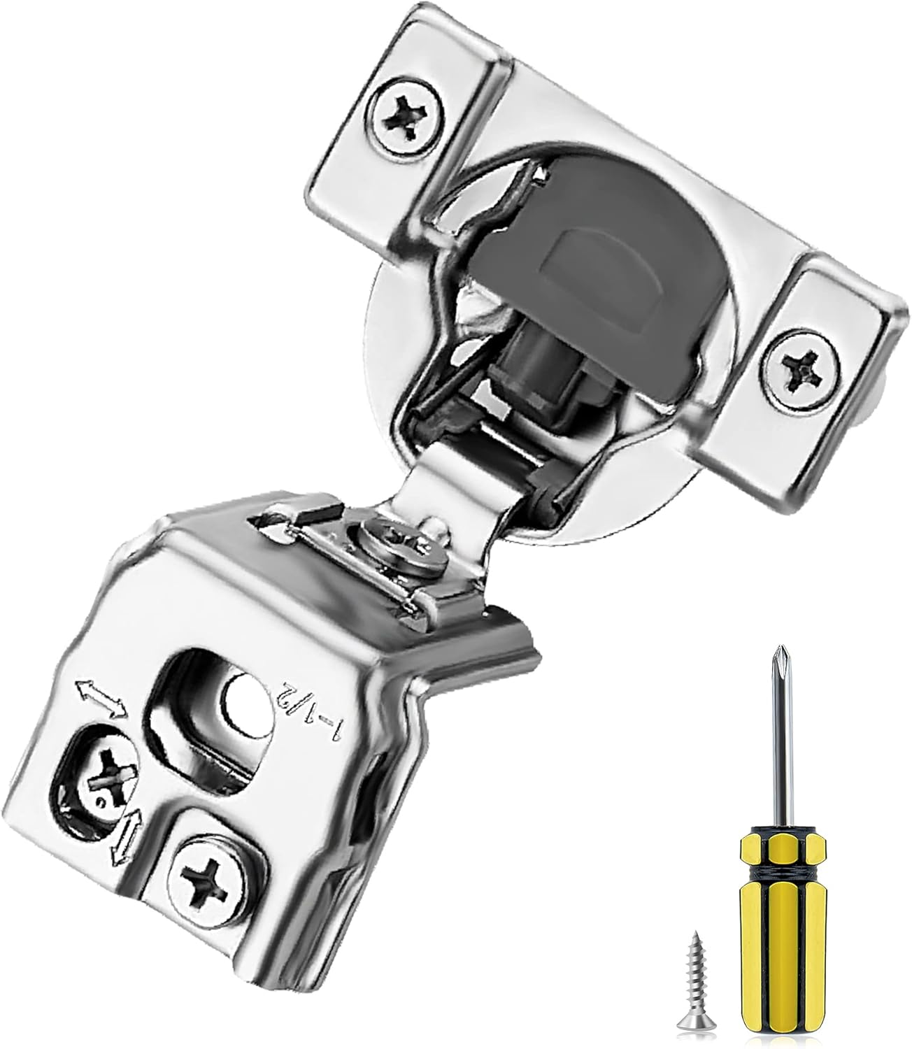 Soft Close Cabinet Hinges – Satin Nickel | Multiple Overlay Options | Adjustable for Perfect Fit