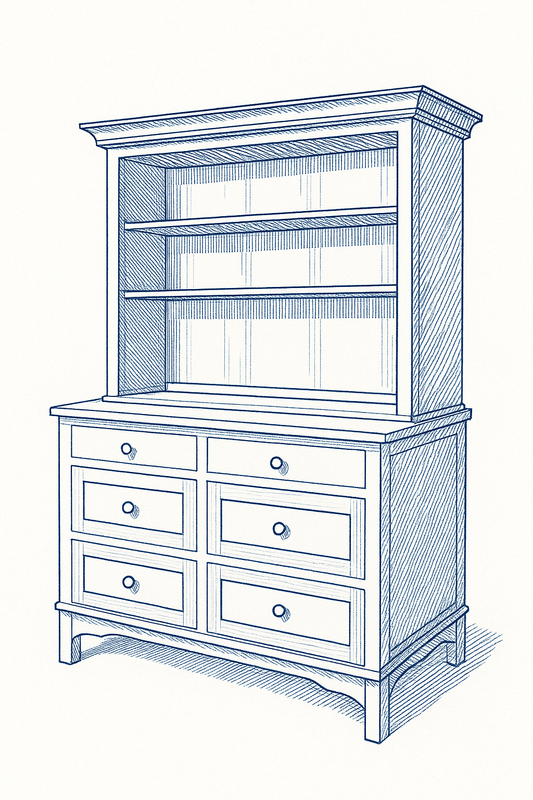 Custom Hardwood Hutch – Handcrafted to Fit Your Space Perfectly