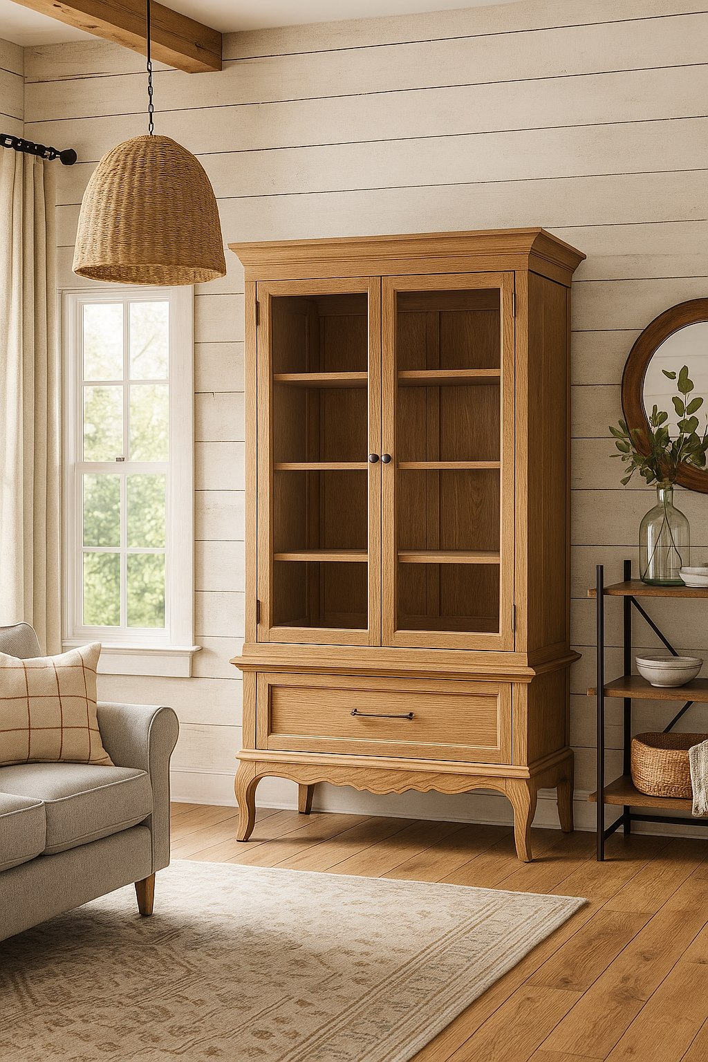 Custom Hardwood Curio Cabinet – Showcase Your Treasures in Style