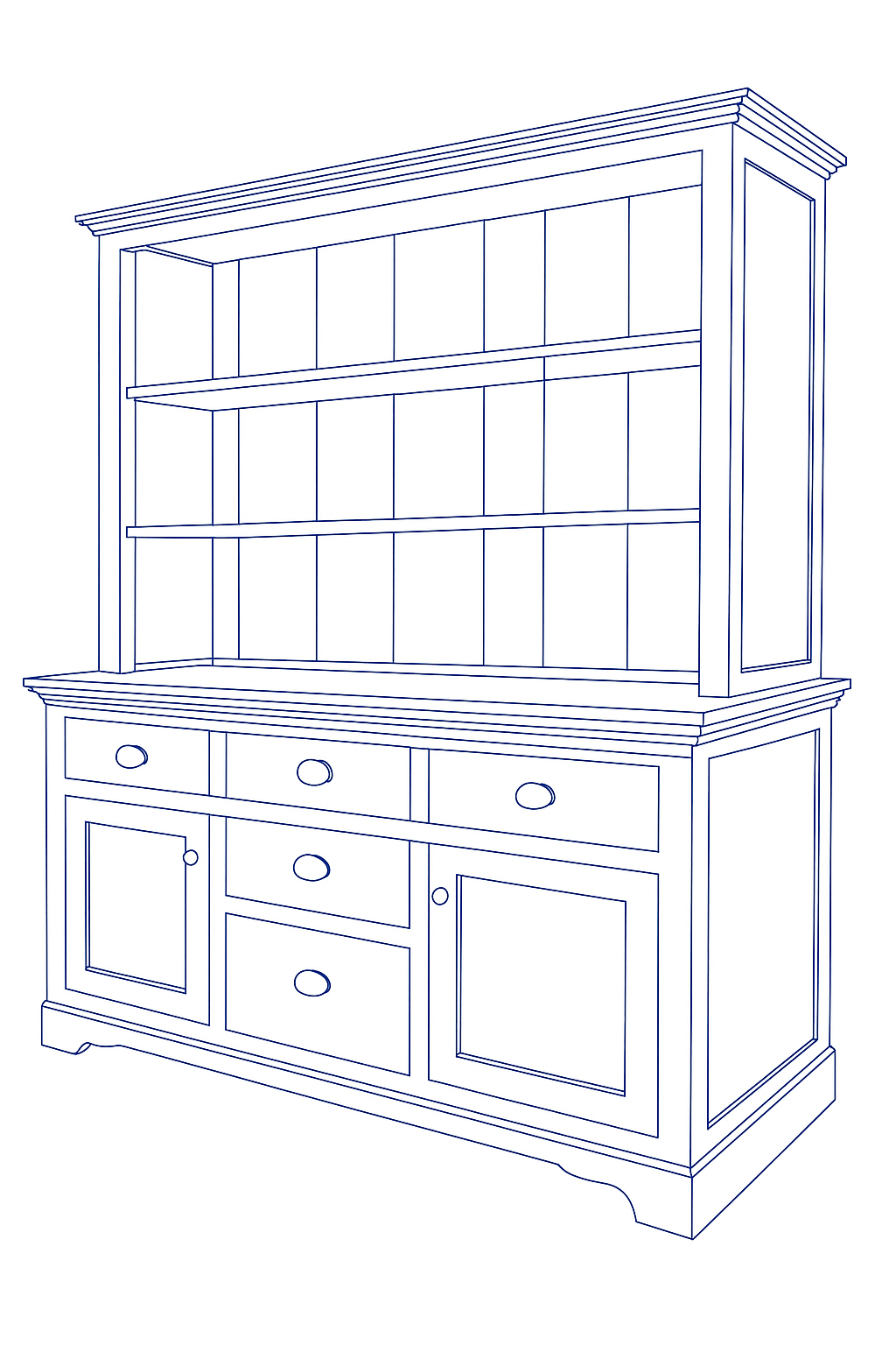 Custom Hardwood Hutch – Handcrafted to Fit Your Space Perfectly