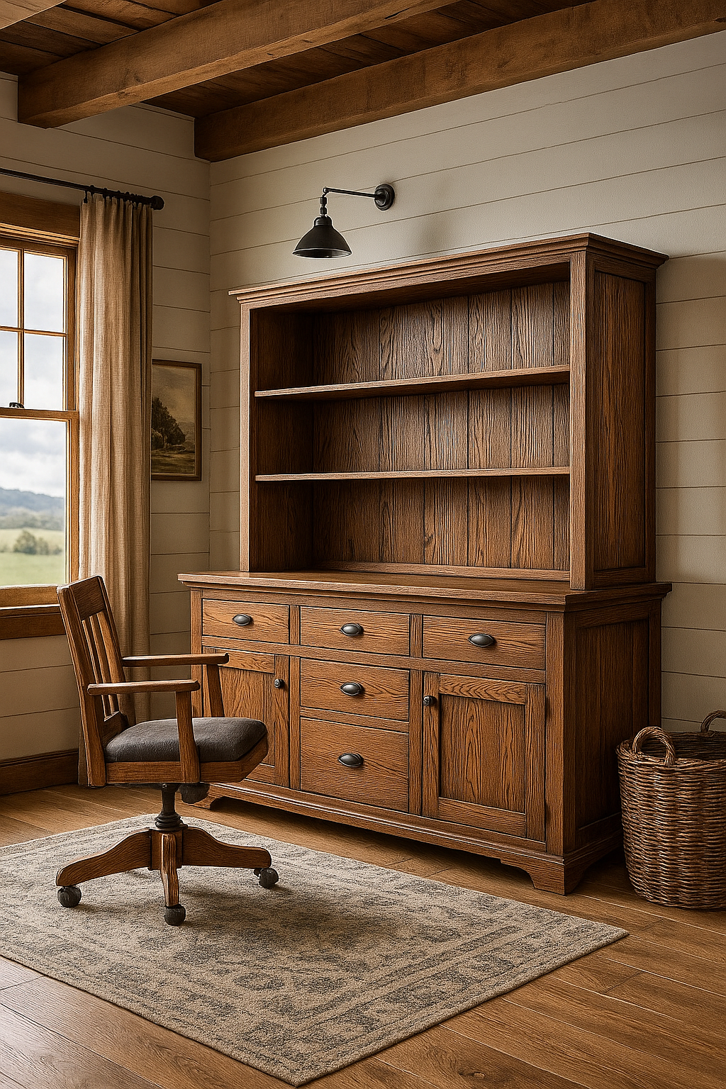 Custom Hardwood Hutch – Handcrafted to Fit Your Space Perfectly