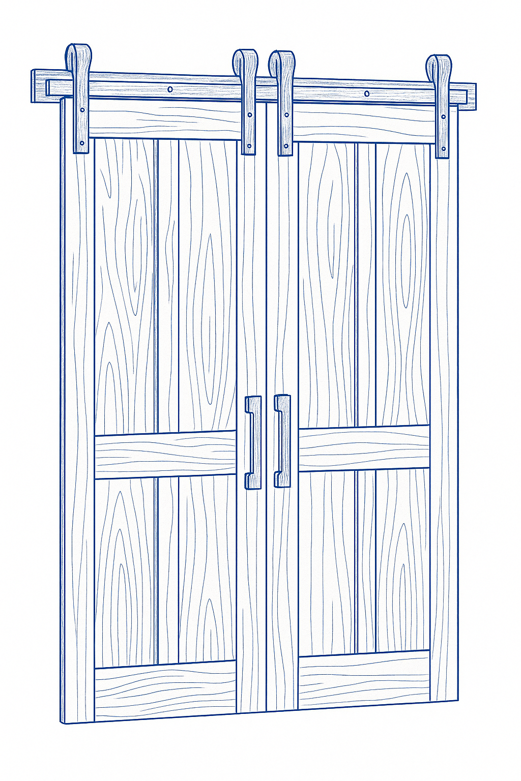 Custom Hardwood Barn Doors – Walnut, White Oak, Cherry, Mahogany, Maple, Sapele | Handmade Sliding Interior Doors