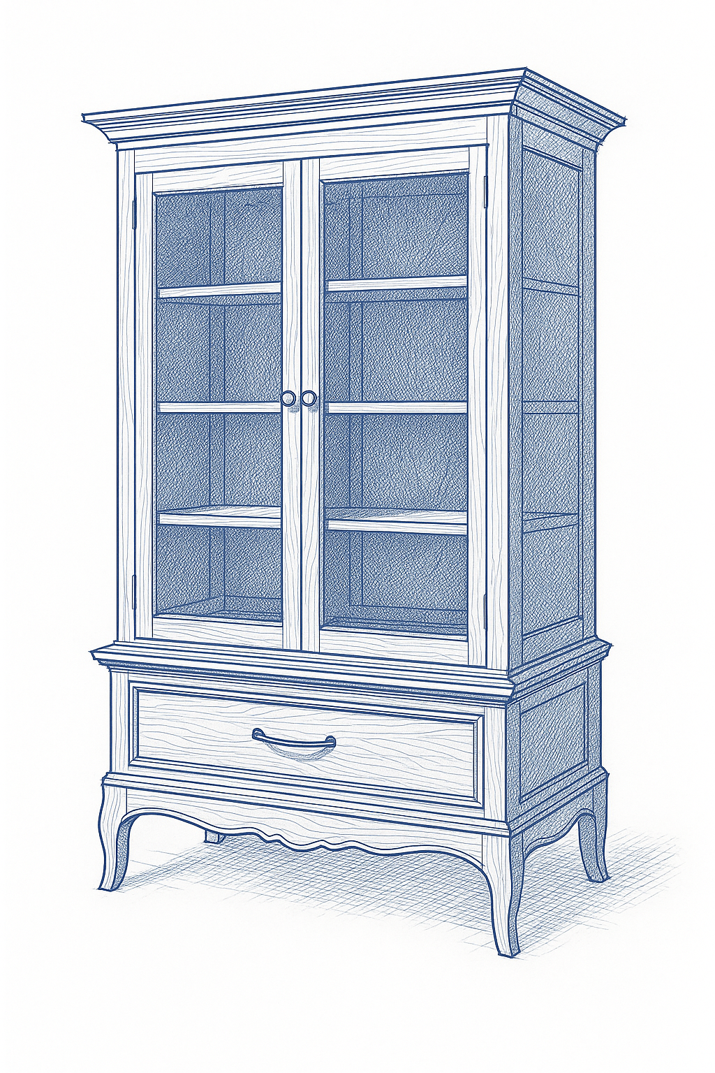 Custom Hardwood Curio Cabinet – Showcase Your Treasures in Style