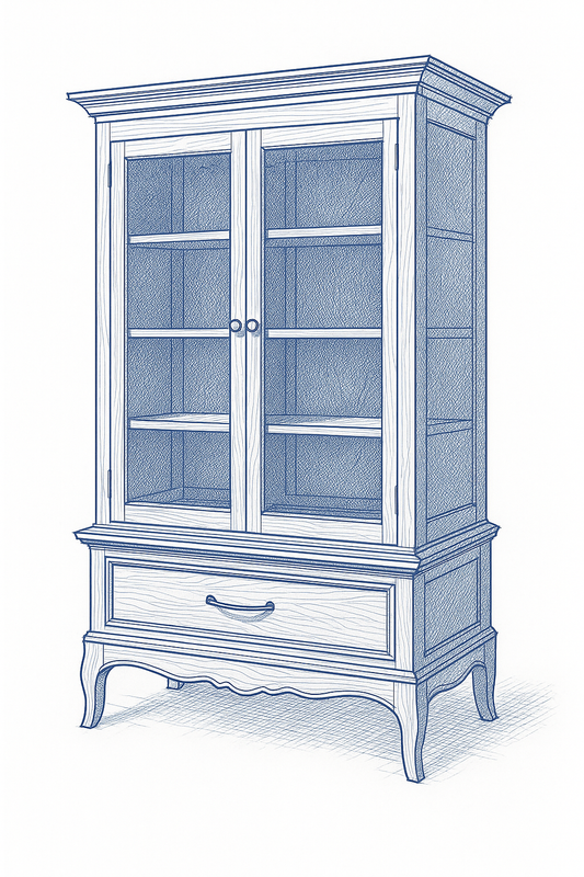 Custom Hardwood Curio Cabinet – Showcase Your Treasures in Style