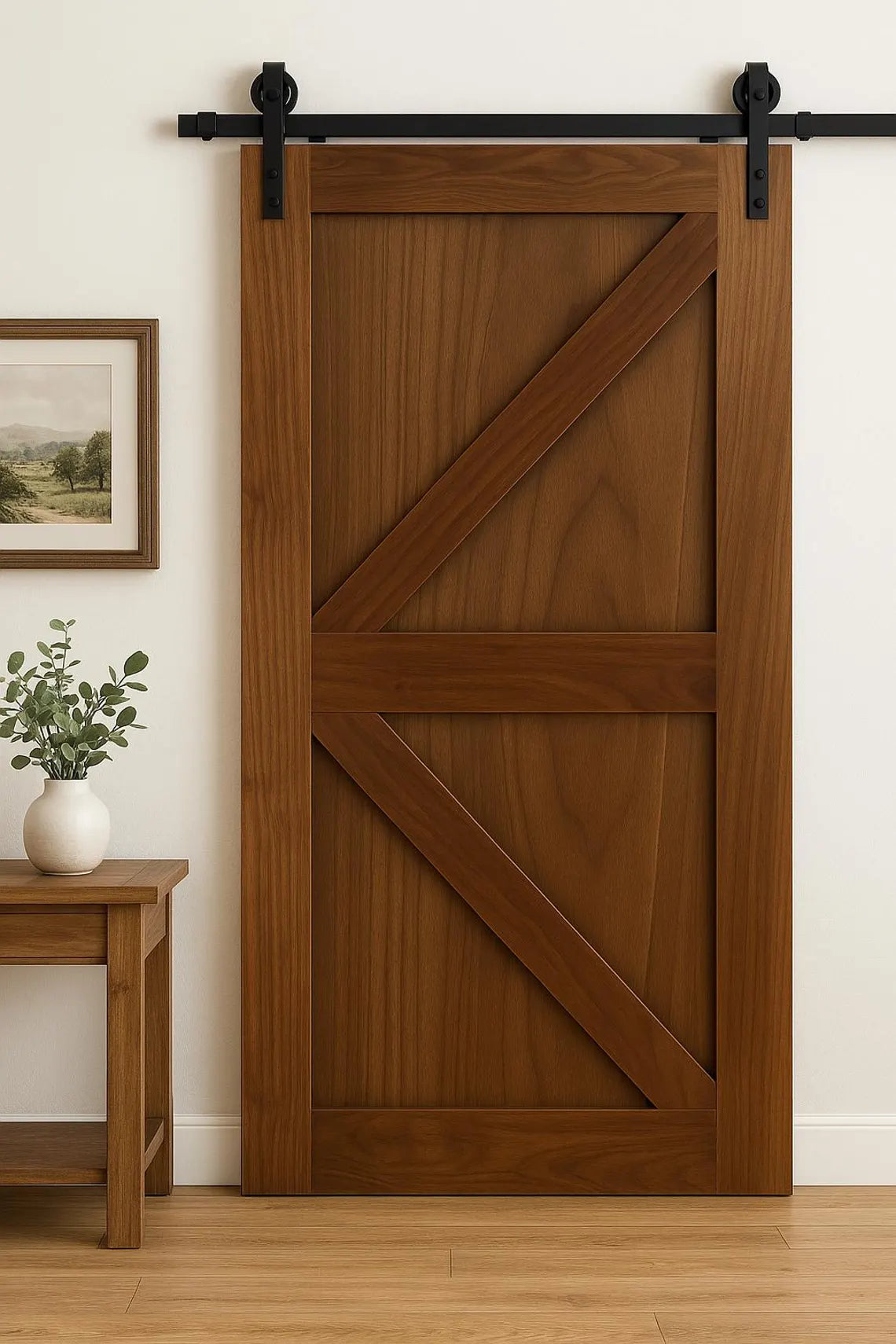 Custom Hardwood Barn Doors – Walnut, White Oak, Cherry, Mahogany, Maple, Sapele | Handmade Sliding Interior Doors
