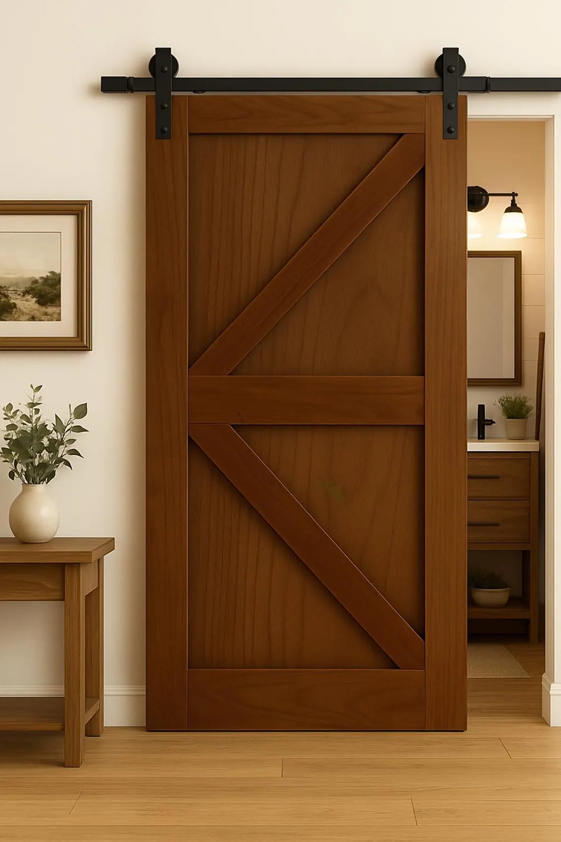 Custom Hardwood Barn Doors – Walnut, White Oak, Cherry, Mahogany, Maple, Sapele | Handmade Sliding Interior Doors