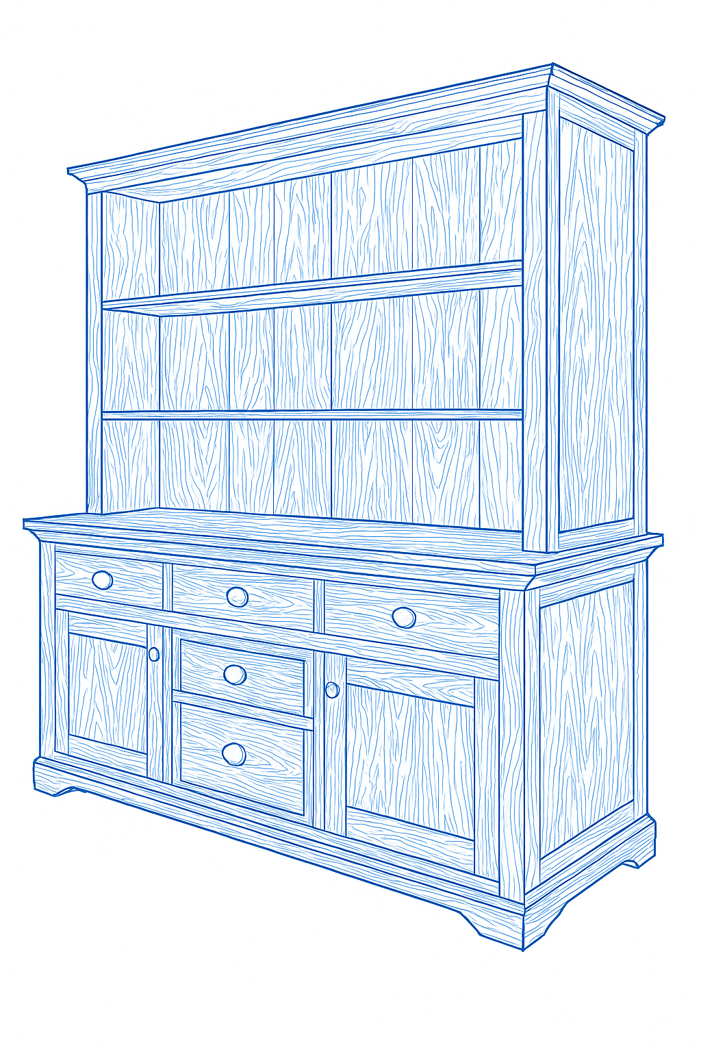 Custom Hardwood Hutch – Handcrafted to Fit Your Space Perfectly