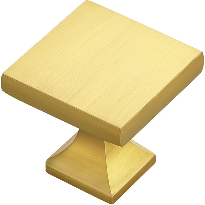 Square Cabinet Knobs | Matte Black, Brushed Nickel, Brushed Brass