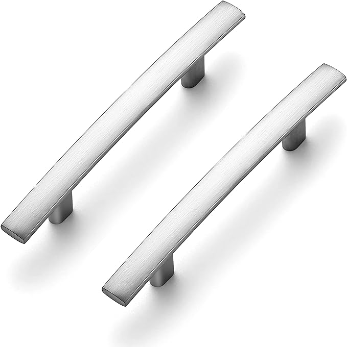 Curved Cabinet Pulls – 5 3/16" Length | 3" Hole Center | Matte Black, Brushed Nickel, Brushed Brass, Oil Rubbed Bronze | Multiple Quantities Available