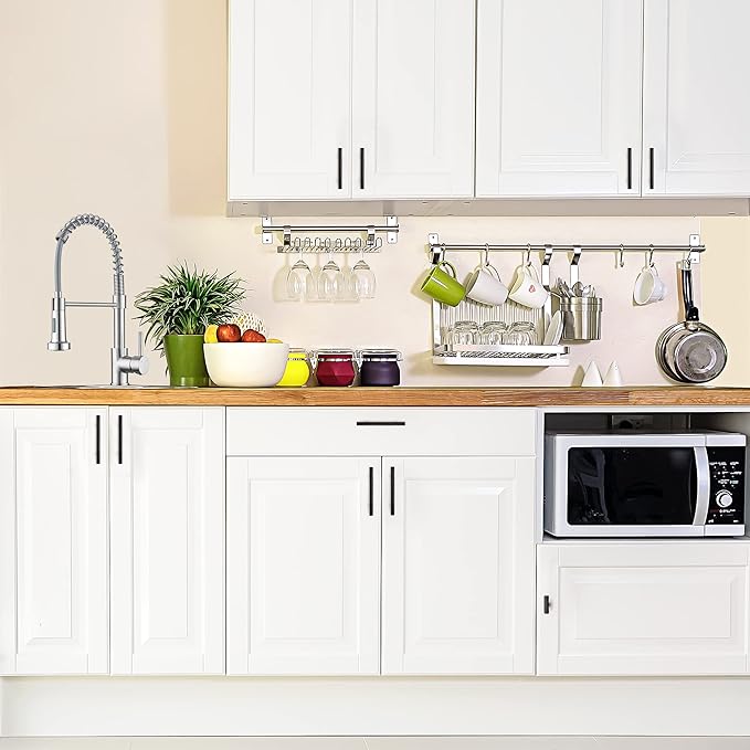 Curved Cabinet Pulls – 7 1/4" Length | 5" Hole Center | Matte Black, Brushed Nickel, Brushed Brass, Oil Rubbed Bronze | Multiple Quantities Available