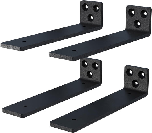 Floating Shelf Brackets | Heavy Duty | Great for Mantles, Bookshelves & Wall Mounting | Multiple Sizes & Quantities Available