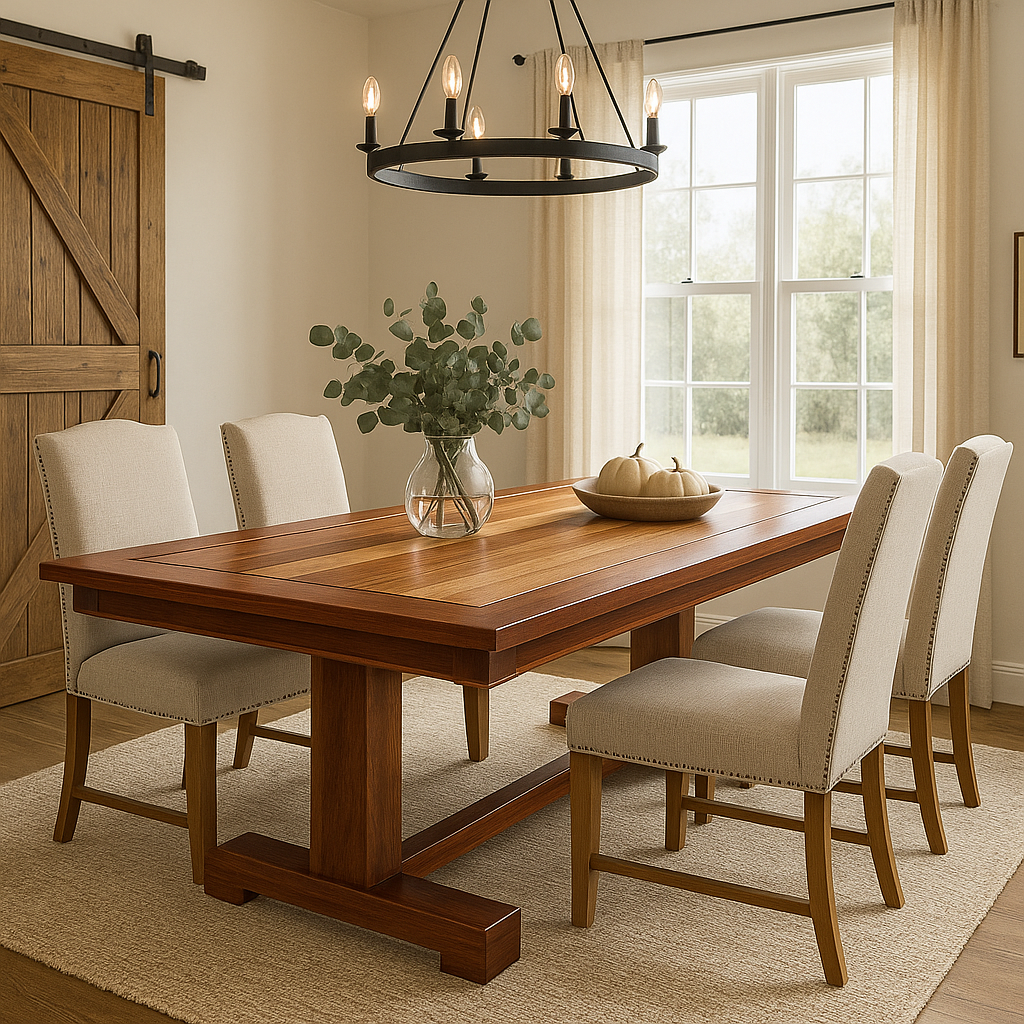 Custom Hardwood Dining Tables – Timeless Craftsmanship, Two Distinct Styles