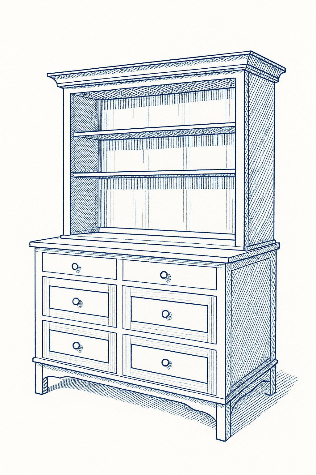 Custom Hardwood Hutch – Handcrafted to Fit Your Space Perfectly