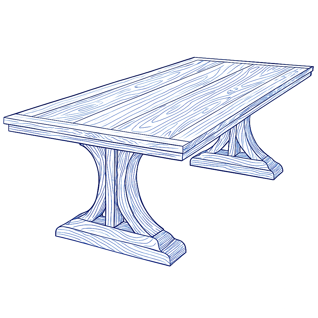 Custom Hardwood Dining Tables – Timeless Craftsmanship, Two Distinct Styles