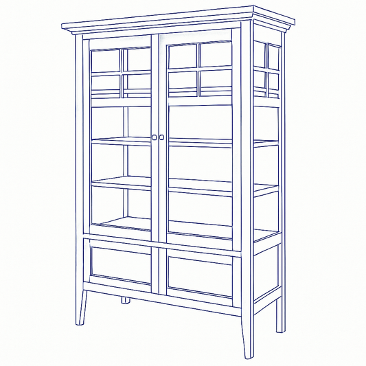 Custom Hardwood Curio Cabinet – Showcase Your Treasures in Style